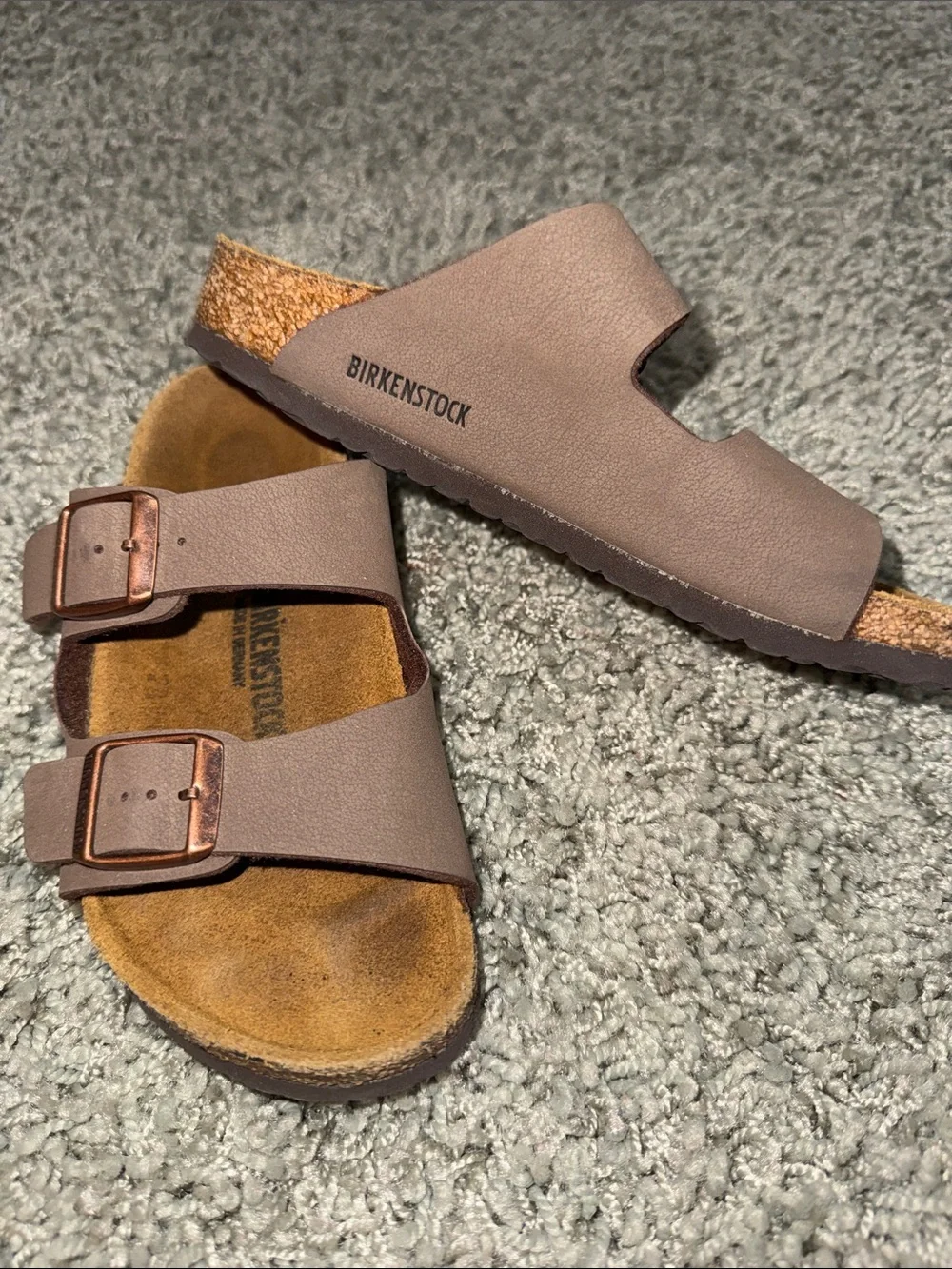 Birkenstock Kids Brown  Double Buckle Sandals (31)